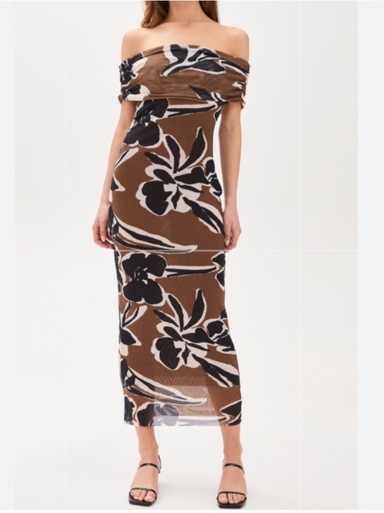 Cleobella Dresses & Skirts - Cleobella Cordelia Brown Black Cream Floral Maxi Dress Size Small NWT